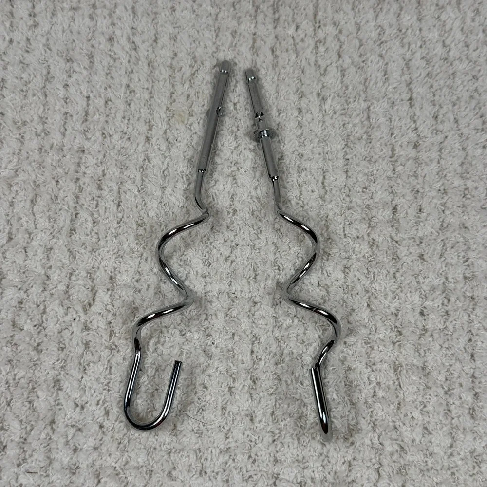 Hand Mixer Replacement Beaters Dough Hooks Set Chrome Kitchen Appliance‎